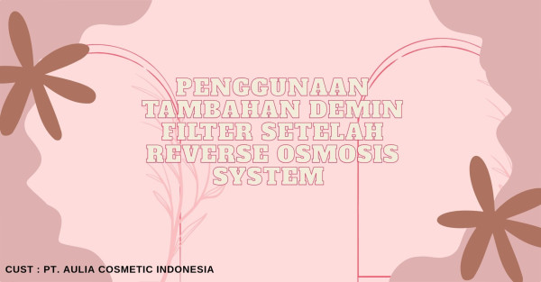 PENGGUNAAN TAMBAHAN DEMIN FILTER  SETELAH REVERSE OSMOSIS SYSTEM